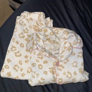 Jamie Kay Cream and Tan Kids Pajama Set